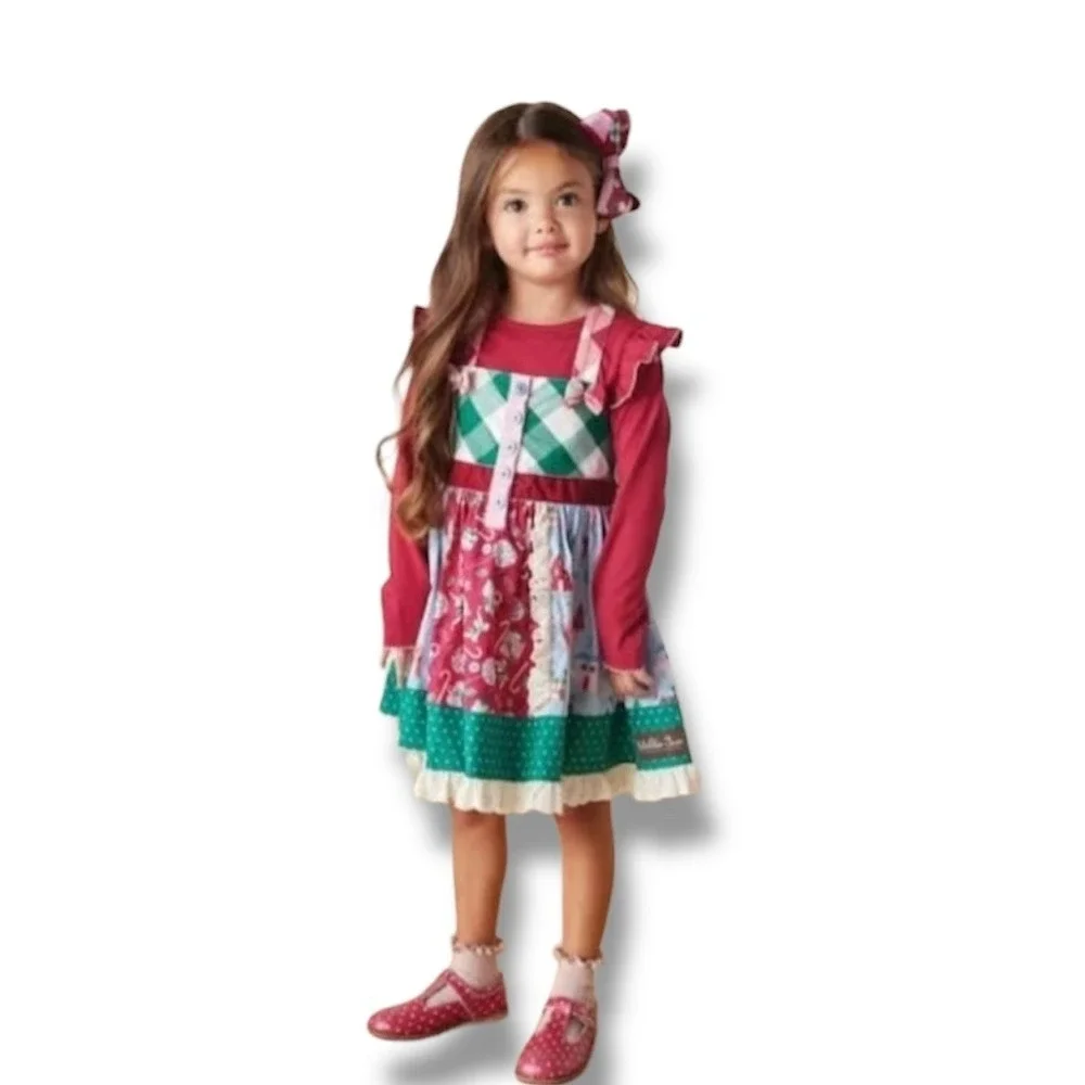 Matilda Jane Heart To Heart Land Of Sweets Knot Dress Girls 6 Holiday‎ Christmas